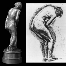 Dessin de Camille Claudel, publié début 1886 dans le journal L’Art