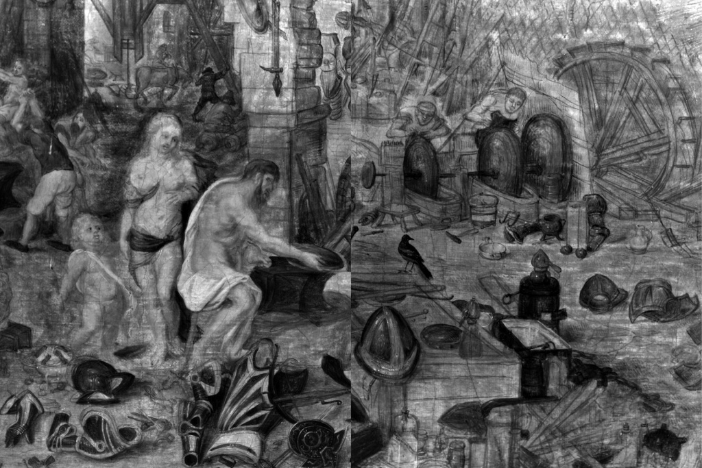 Brueghel The Elements - Fire - IR Details