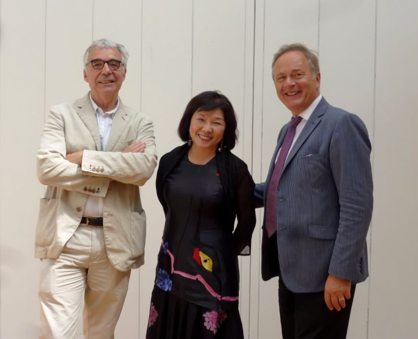 Daniel Imbert, Ling Ling Kuo et Gilles Perrault - rehabilitation square Barye 2014
